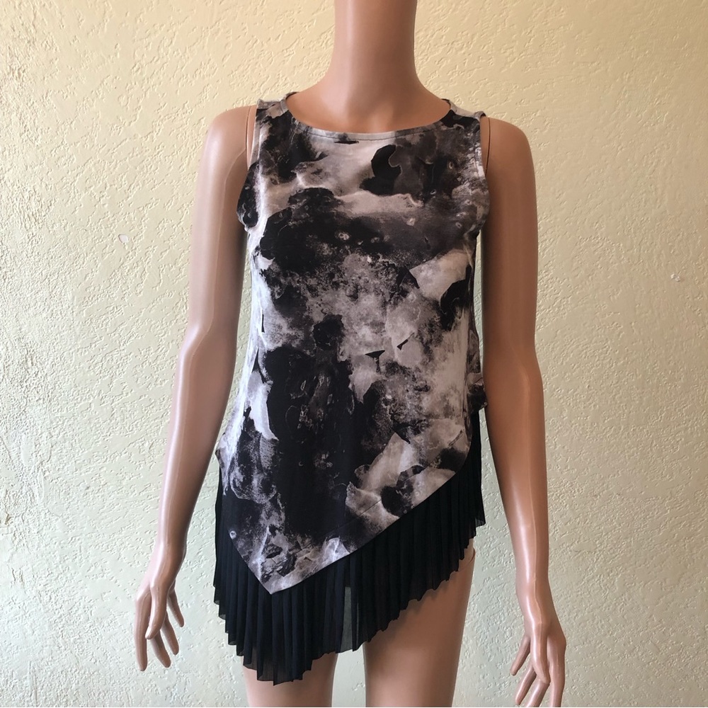 Simply Vera Vera Wang Women’s Size PXS Black/White Sleeveless Blouse Shirt